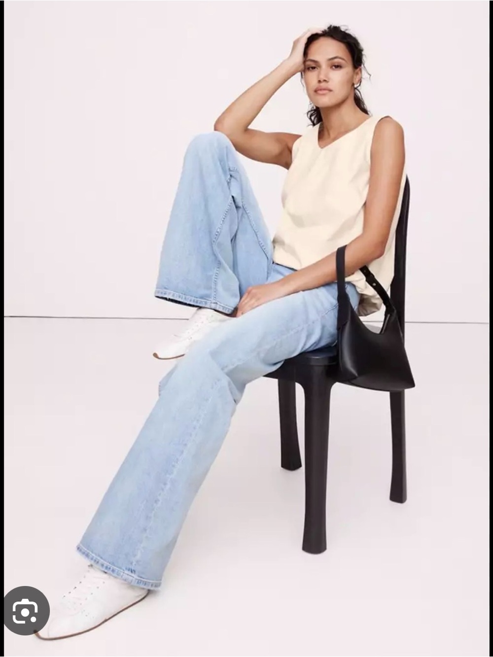 cotton poplin bubble tank banana republic